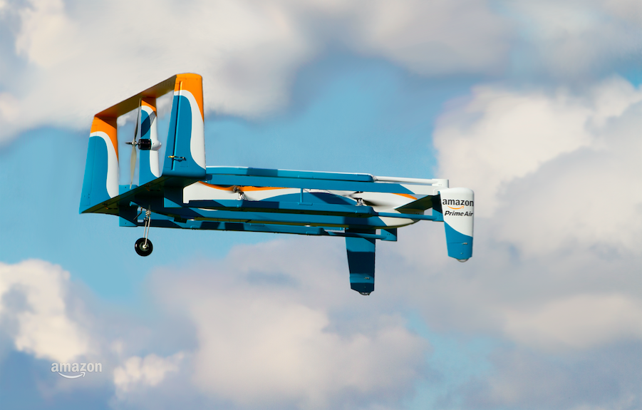 Amazon patenta plataformas elevadoras para Drones